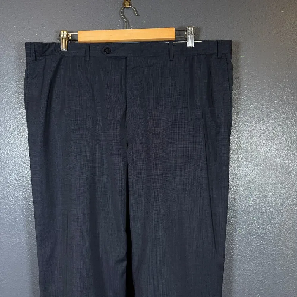 Canali eu58(39x29) men’s blue casual pants pantaloon 100% wool travel